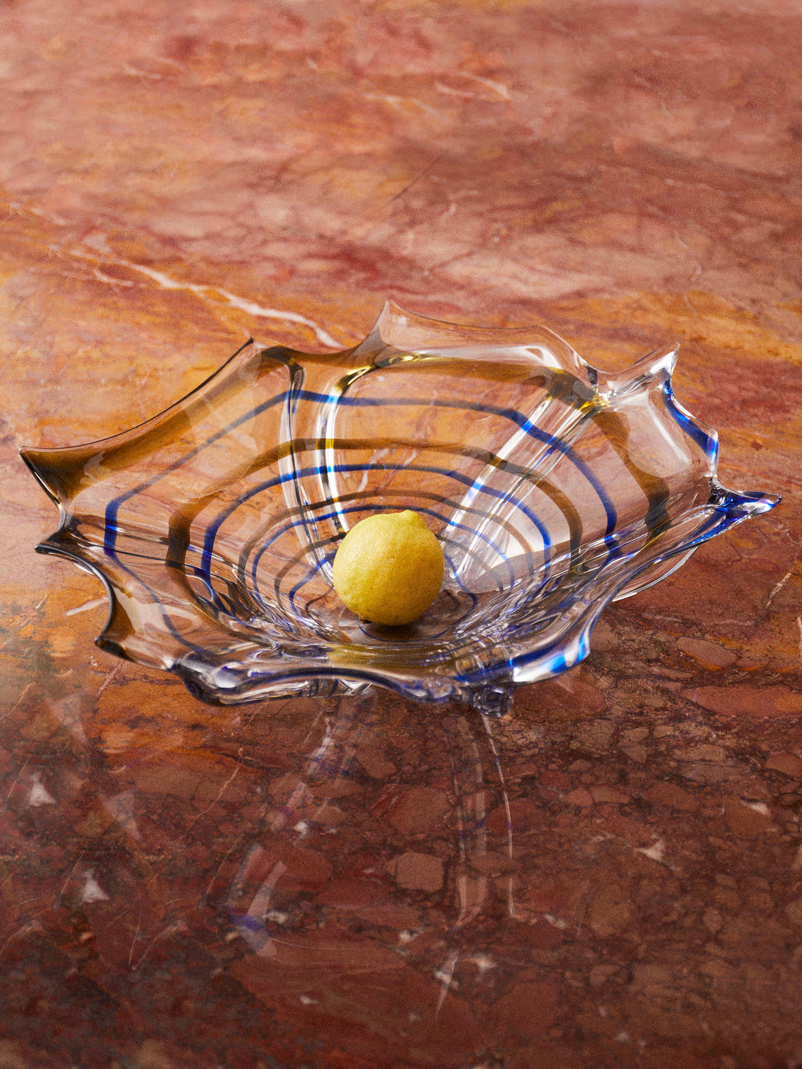 Antique and Vintage - 1980s Fornasetti Murano Glass Bowl - Blue - ABASK