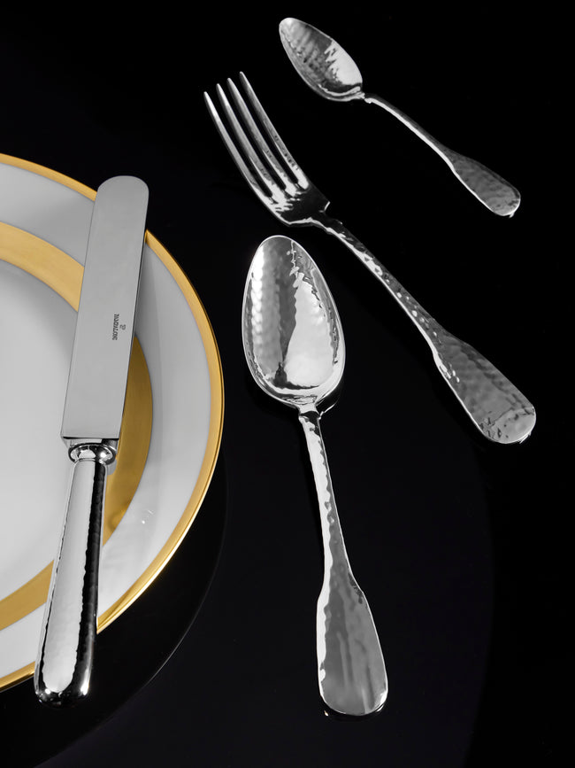 Pampaloni - Troia Silver-Plated Dinner Cutlery (Set of 4 Pieces) - Silver - ABASK