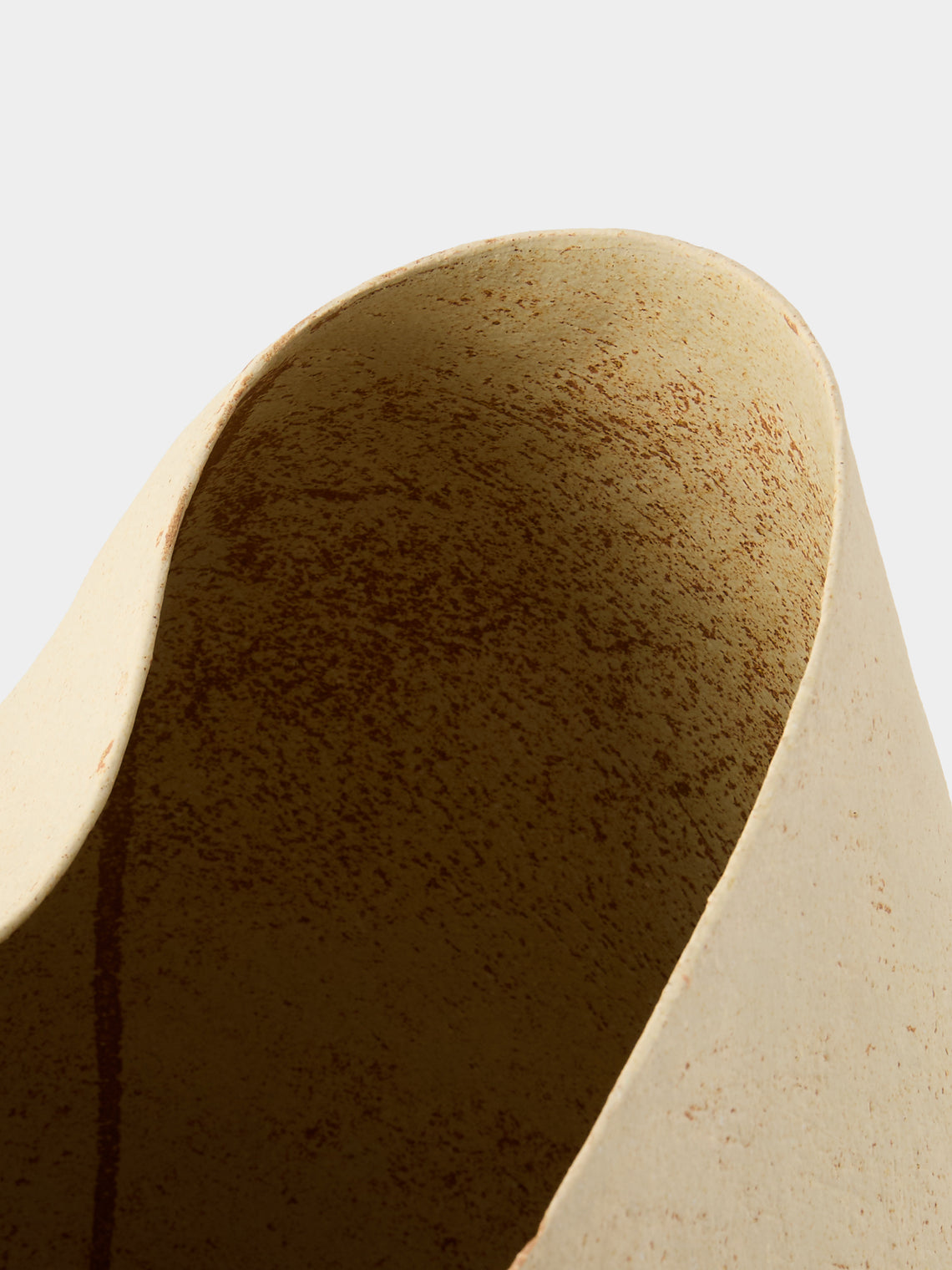 Linda Ouhbi - No. 5 Hand-Built Stoneware Vase (12.5in/32cm) - Beige - ABASK