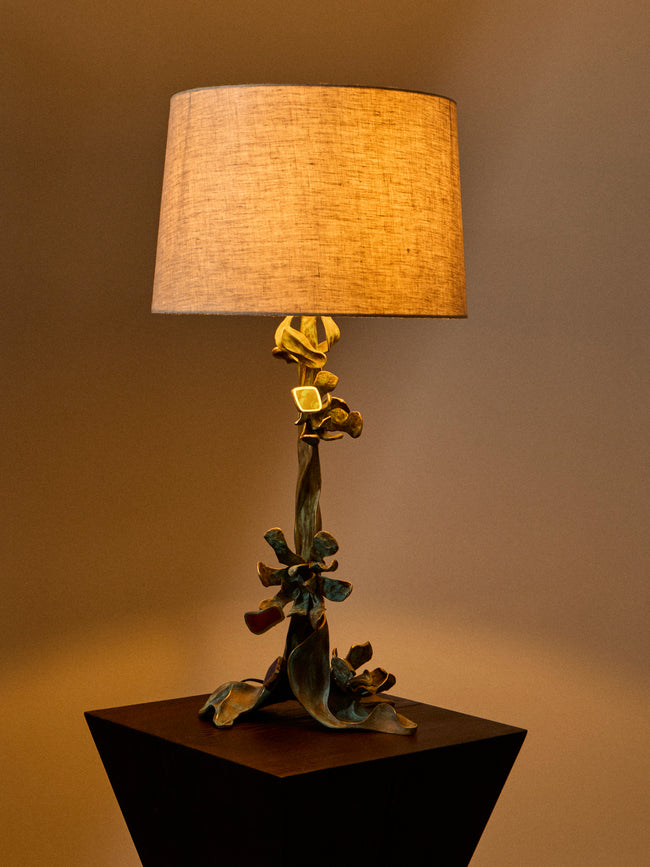 Viya - Glory Lily Brass Table Lamp - Brass - ABASK