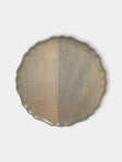 Ifuji - Italian Hand-Carved Wood Round Tray (11.5in/29cm) - Brown - ABASK - 