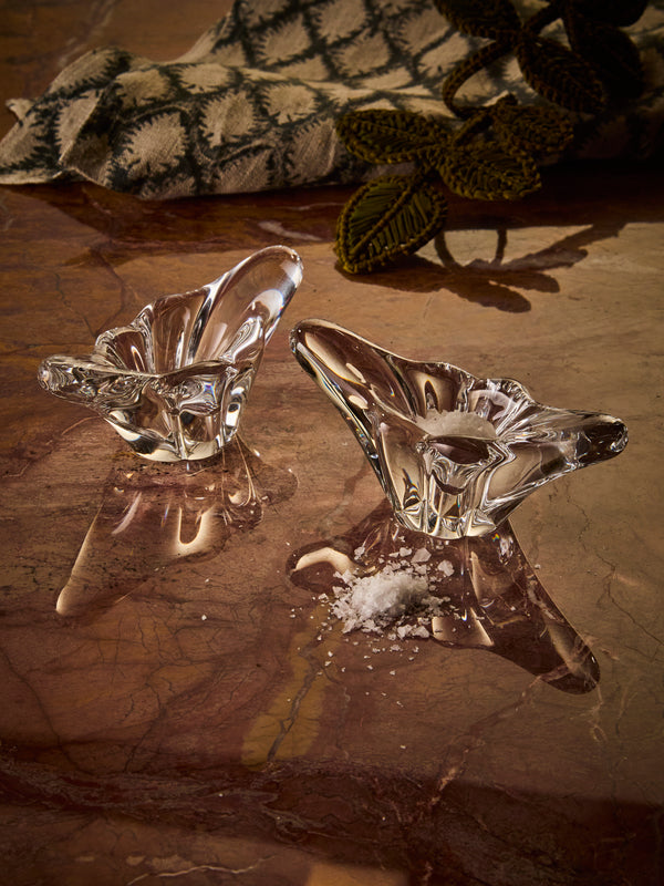 Antique and Vintage - 1980s Sèvres Crystal Salt Dishes (Set of 2) - Clear - ABASK