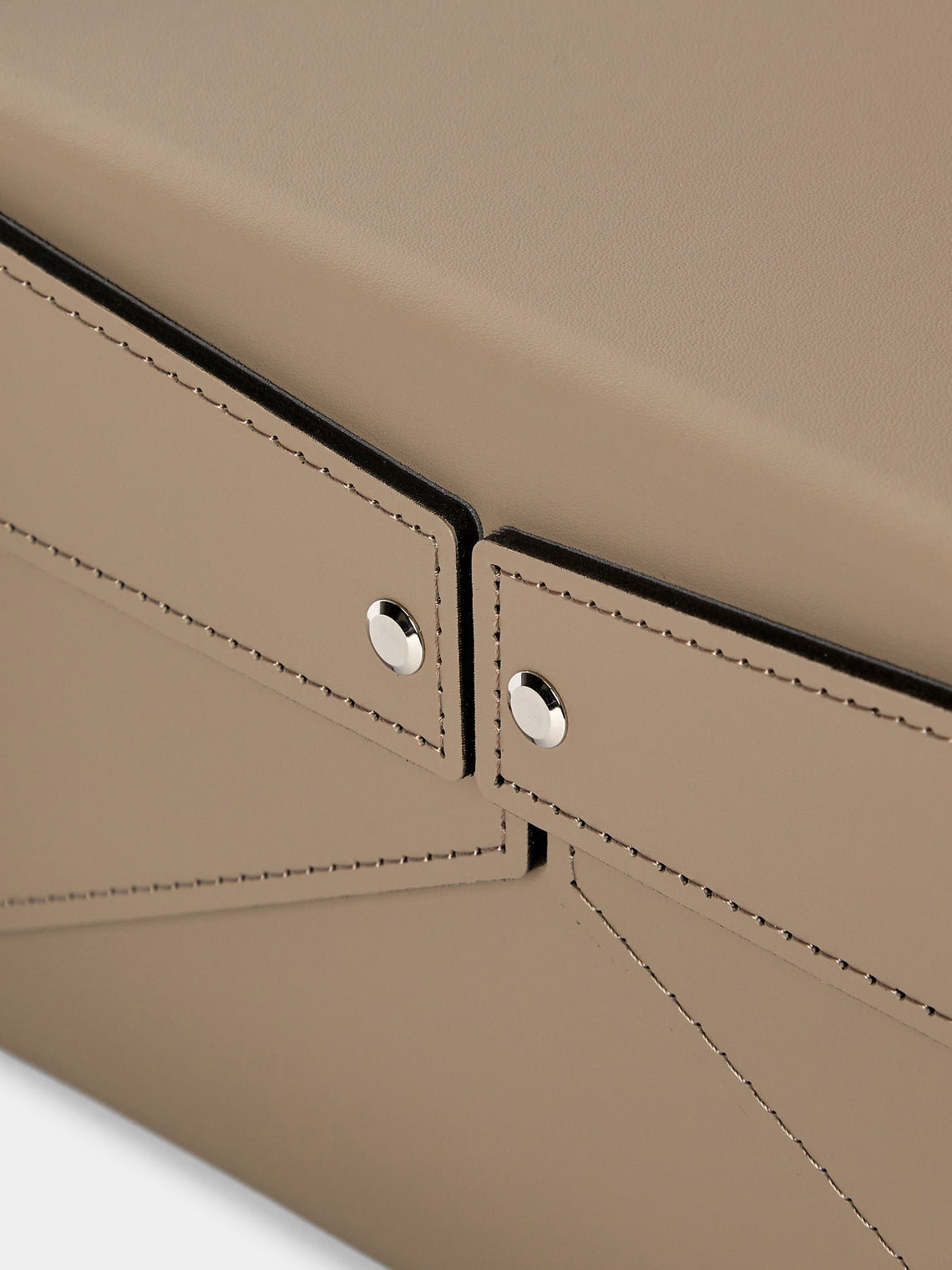 Pinetti - Origami Leather Small Box - Taupe - ABASK