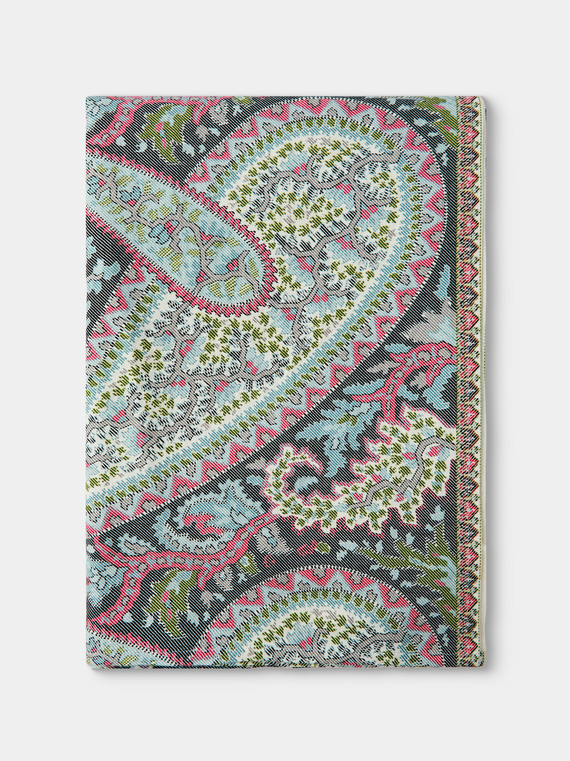 D'Ascoli - Crosby Printed Linen Rectangular Tablecloth (110in/2.8m) - Multiple - ABASK