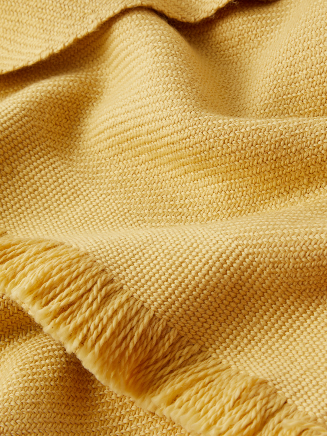 Me & K - Merino Wool and Cashmere King-Size Blanket (106in/2.7m) - Yellow - ABASK