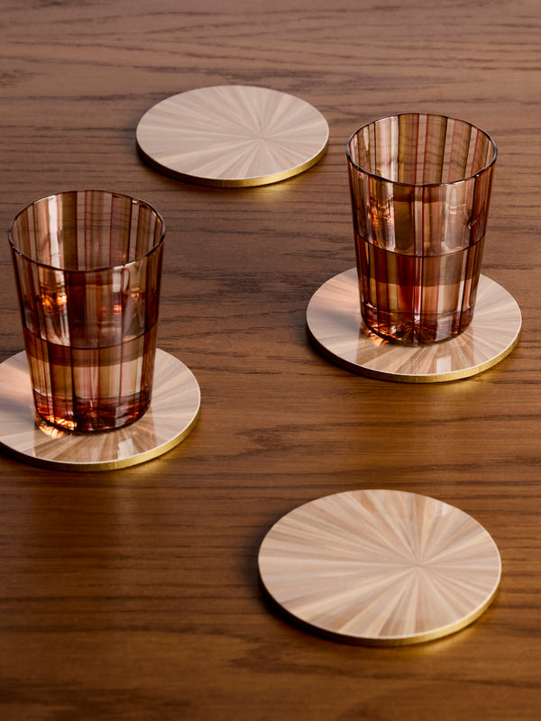 HestiaLiving - Soleil Wood Coasters (Set of 4) - Natural - ABASK
