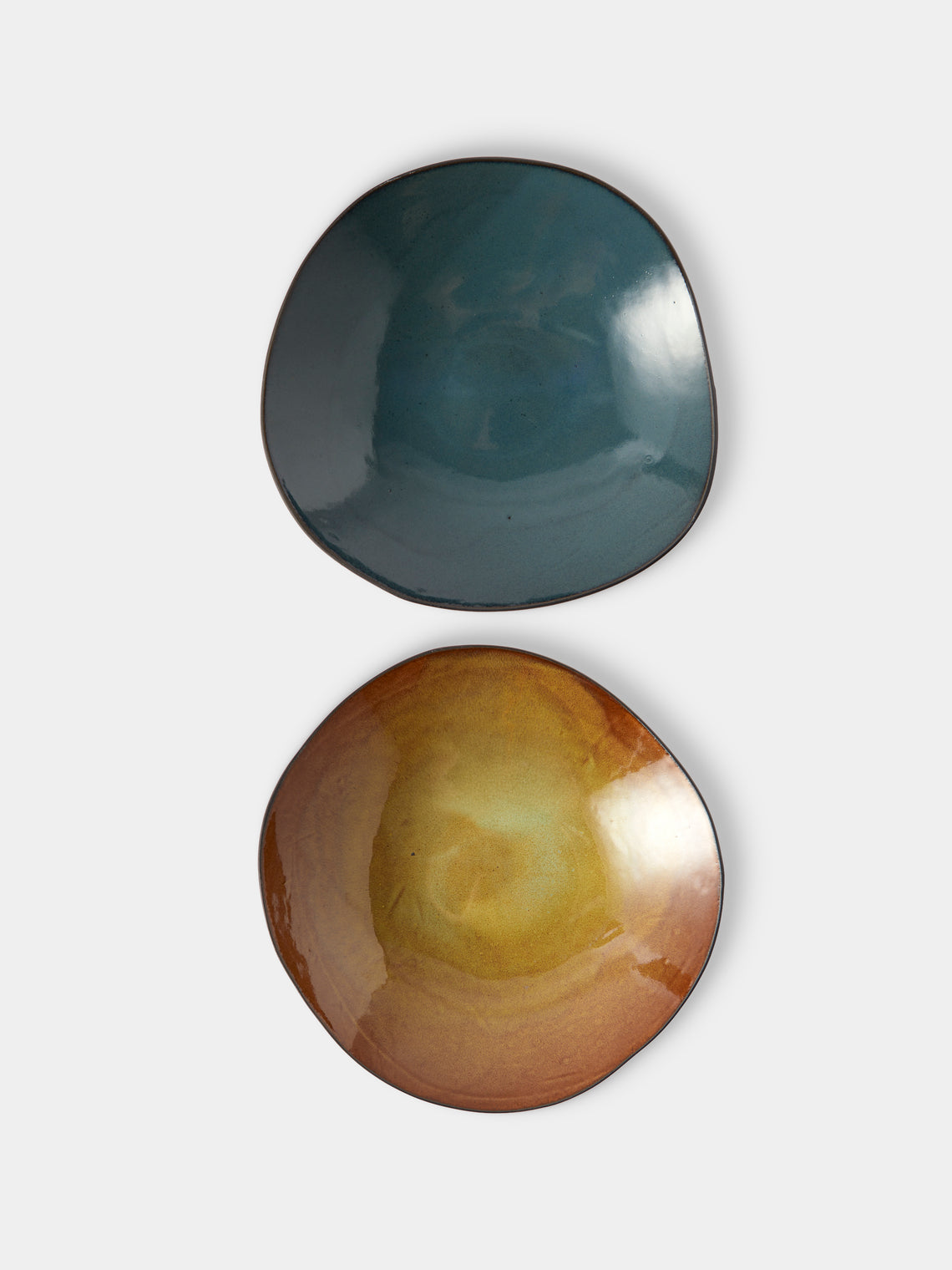 Hana Karim Studio - Hand-Built Stoneware Salad Bowls (Set of 2) - Green - ABASK - 