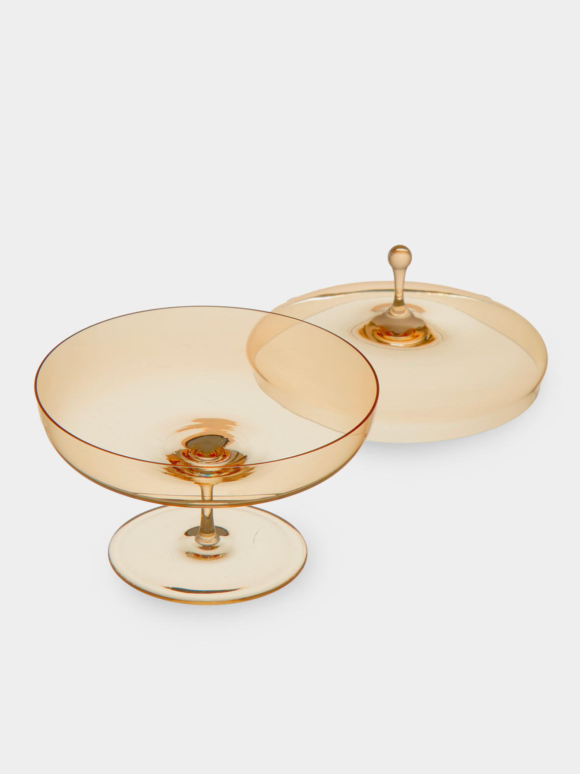 Lobmeyr - Hand-Blown Crystal Flat Candy Dish - Gold - ABASK