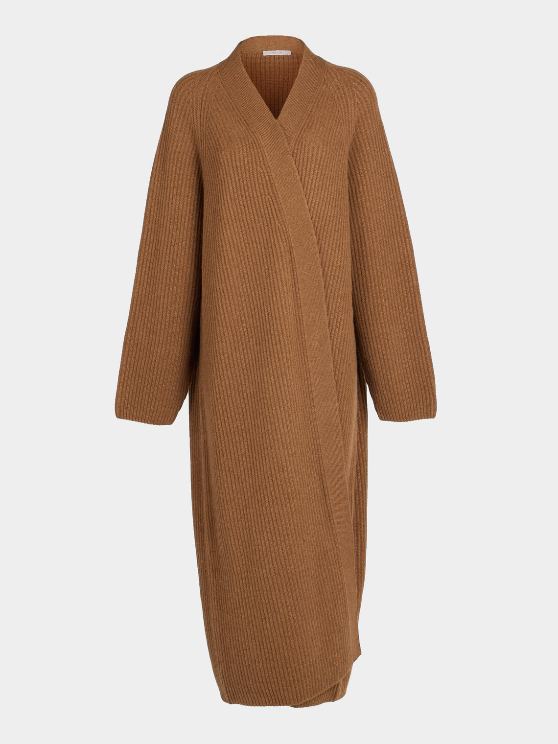 Dusan - Ribbed Wool Long Cardigan | One Size - Tan - ABASK - 