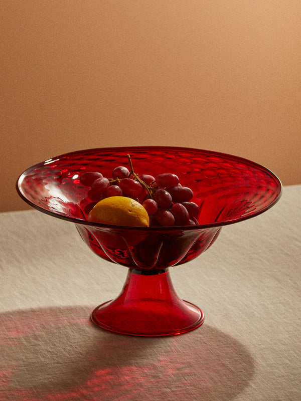 Antique and Vintage - 1930s Venini Murano Glass Bowl - Red - ABASK
