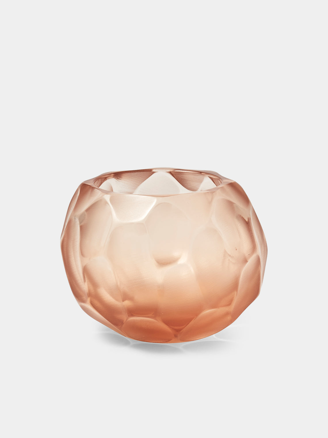 Micheluzzi Glass - Bocia Rose Bamboo Hand-Blown Murano Glass Vase (4.5in/11.5cm) - Pink - ABASK - 