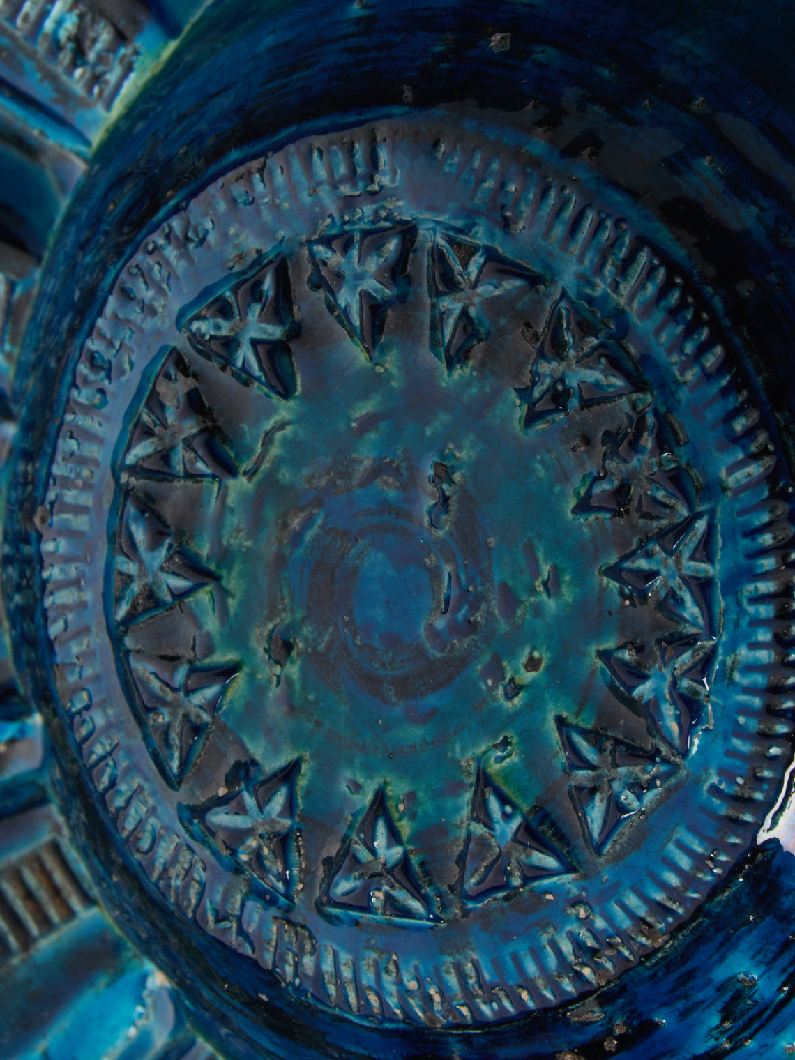 Antique and Vintage - Mid-Century Bitossi Rimini Blue Ceramic Ashtray - Blue - ABASK