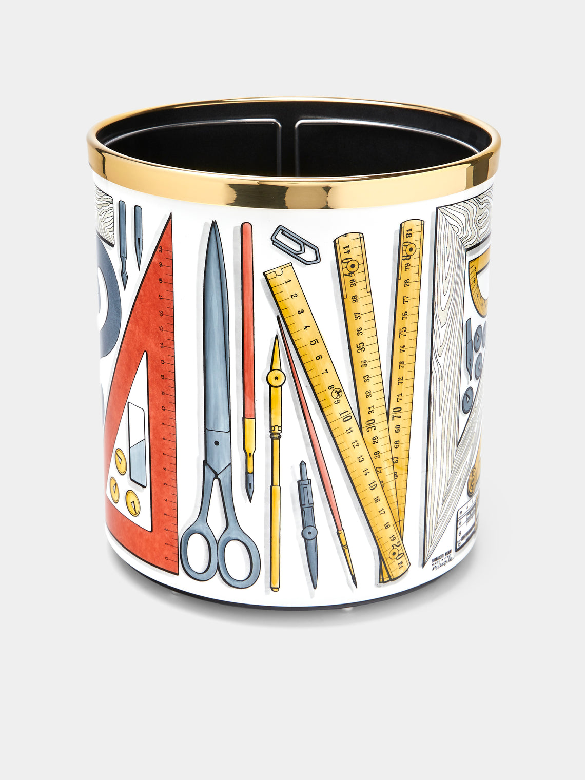 Fornasetti - Strumenti da Disegno Iron Wastepaper Bin - Multiple - ABASK - 