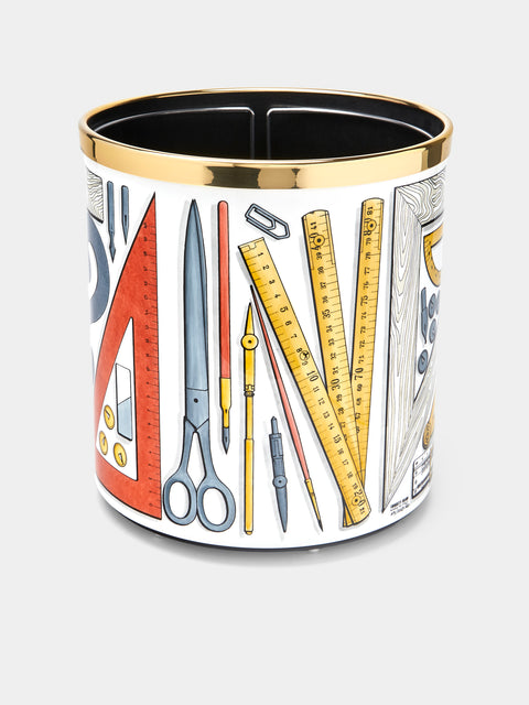 Fornasetti - Strumenti da Disegno Iron Wastepaper Bin - Multiple - ABASK - 