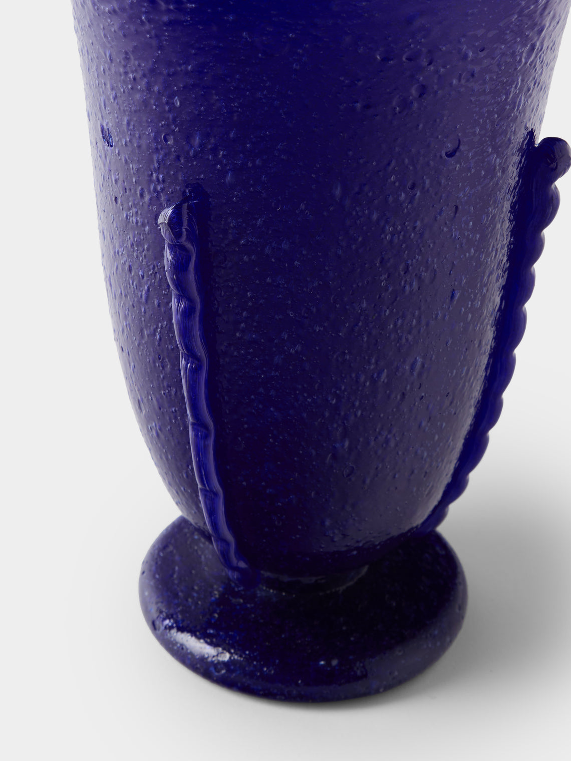 Antique and Vintage - 1950s Seguso Pulegoso Glass Vase (11in/28cm) - Blue - ABASK