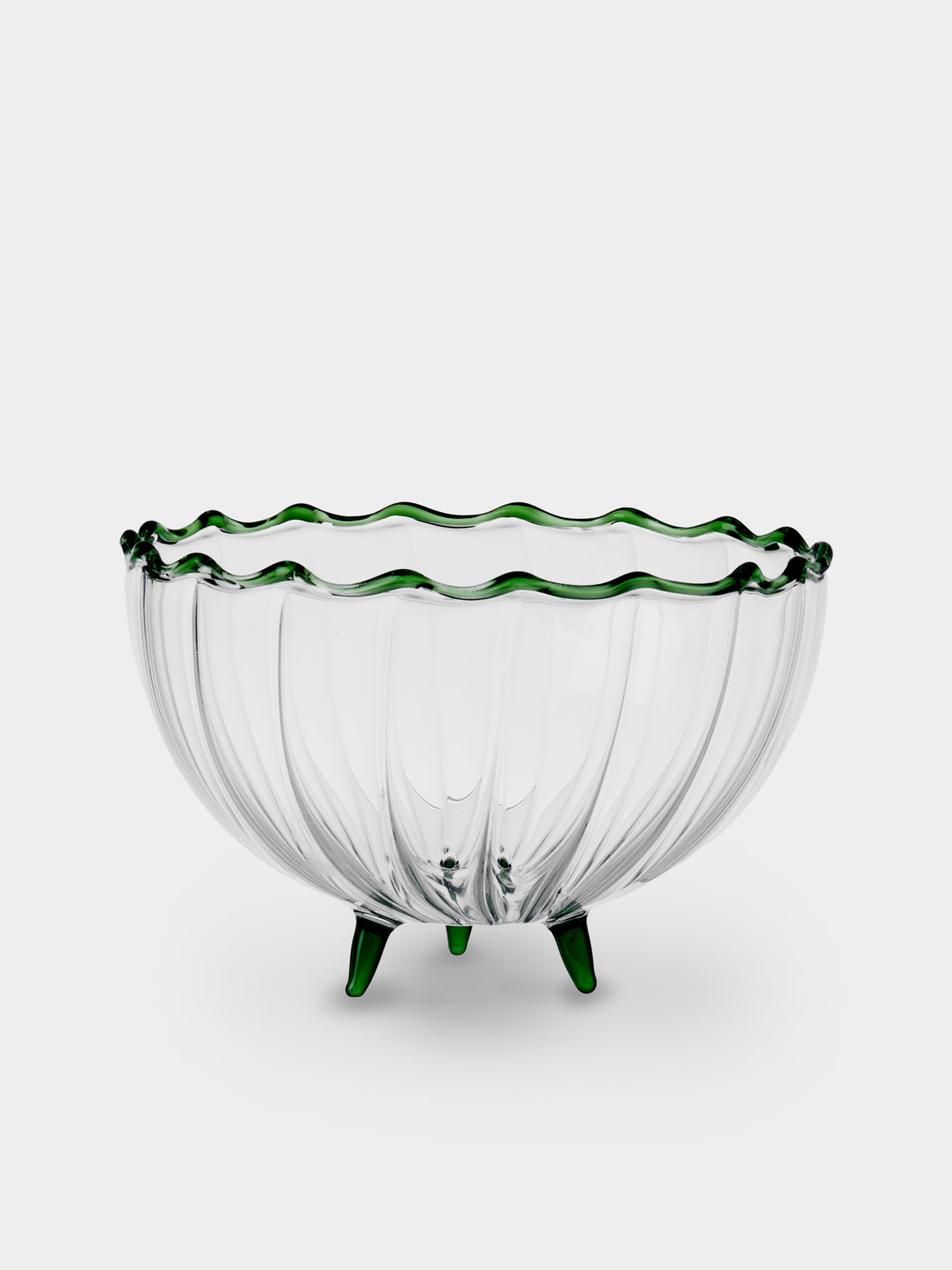 Casarialto - | Set of 4 | Flora Hand-Blown Glass Bowls - Green - ABASK