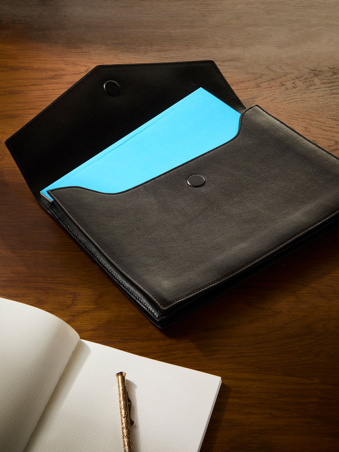 Métier - Leather Double Document Folio - Brown - ABASK