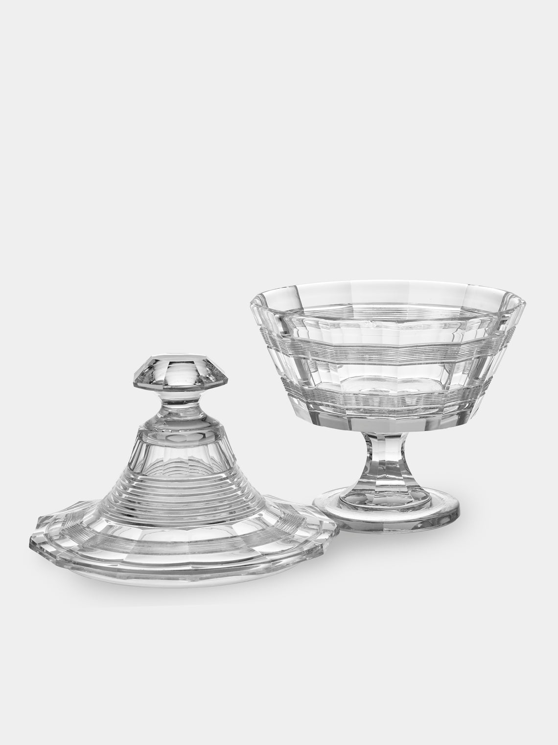 Antique and Vintage - 1950s Crystal Candy Dish - Clear - ABASK