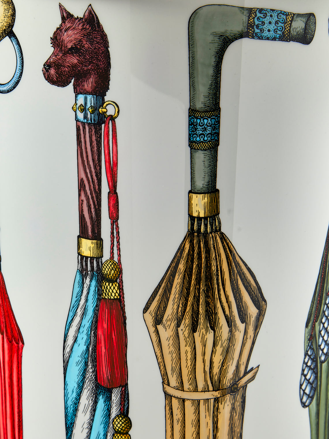 Fornasetti - Ombrelli e Bastoni Porcelain Umbrella Stand - White - ABASK