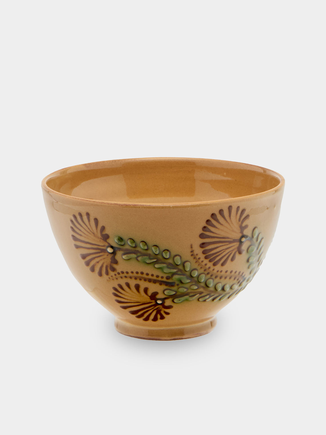 Poterie d’Évires - Flowers Hand-Painted Ceramic Bowls (Set of 6) - Cream - ABASK