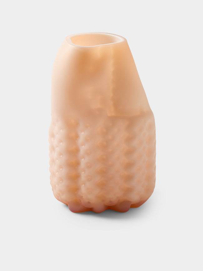 Hana Hillerova - Remix Hand-Blown Glass Vessel (14.5in/37.5cm) - Pink - ABASK - 