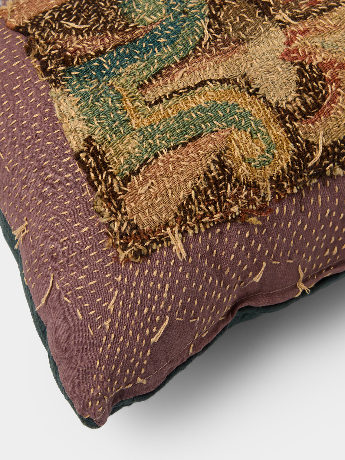 By Walid - 17th-Century Flemish Tapestry Marcella Cotton Cushion (21in/54cm) - Multiple - ABASK