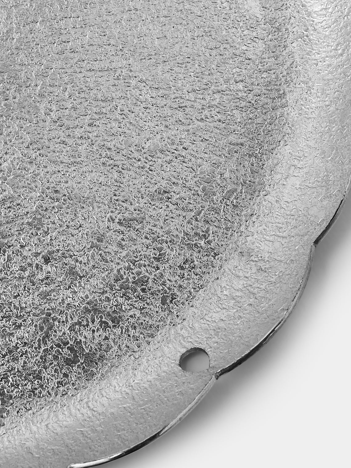 Seikado - Snowflake Pewter and Wisteria Vine Serving Plate (8in/21cm) - Silver - ABASK