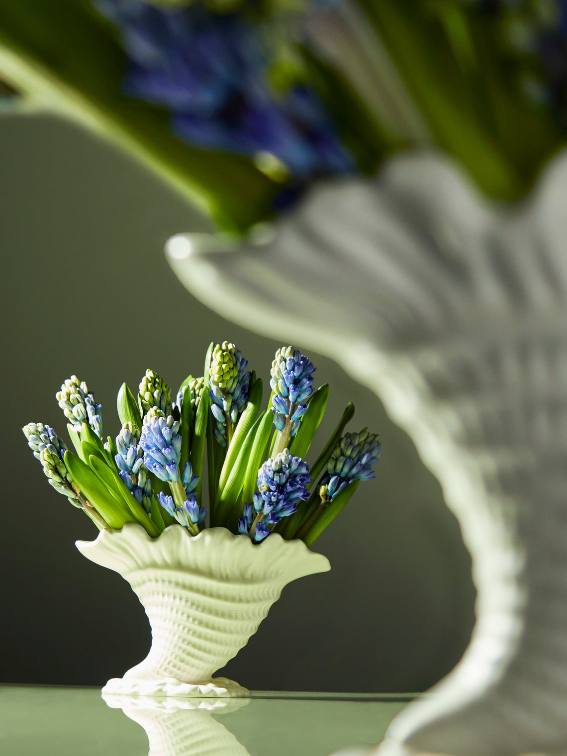 Antique and Vintage - 1930-1940 Shell Mantle Vases (Set of 2) -  - ABASK