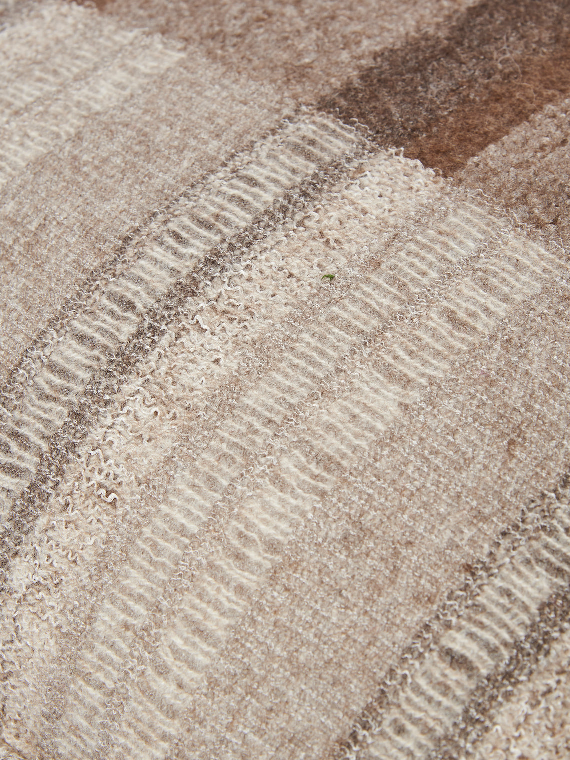 Norlha - Overlfelt Quartz Yak and Silk Cushion (19.5in/50cm) - Brown - ABASK