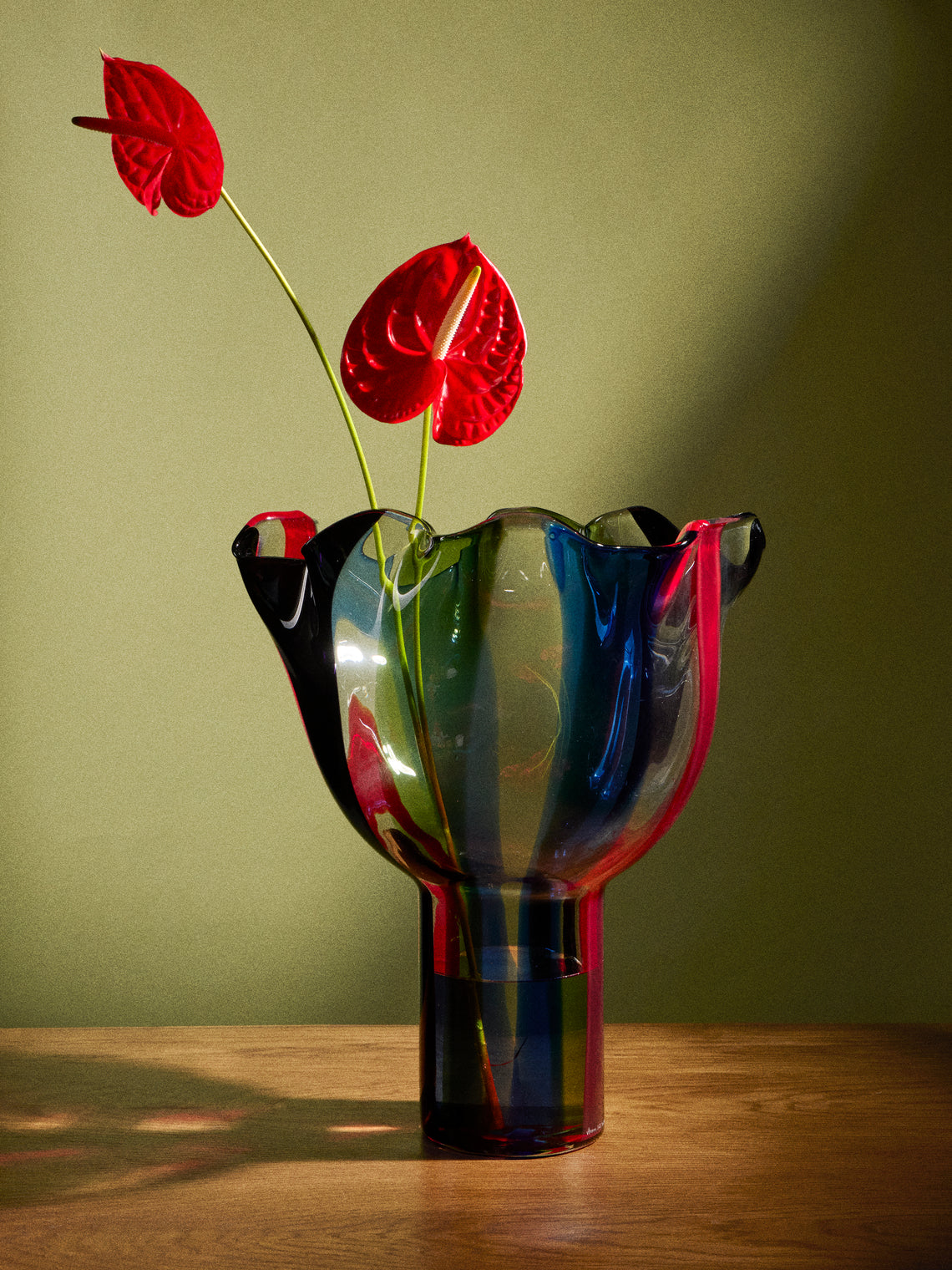 Venini - 1991 Timo Sarpaneva Kukinto Murano Glass Vase (18.5in/47cm) - Multiple - ABASK