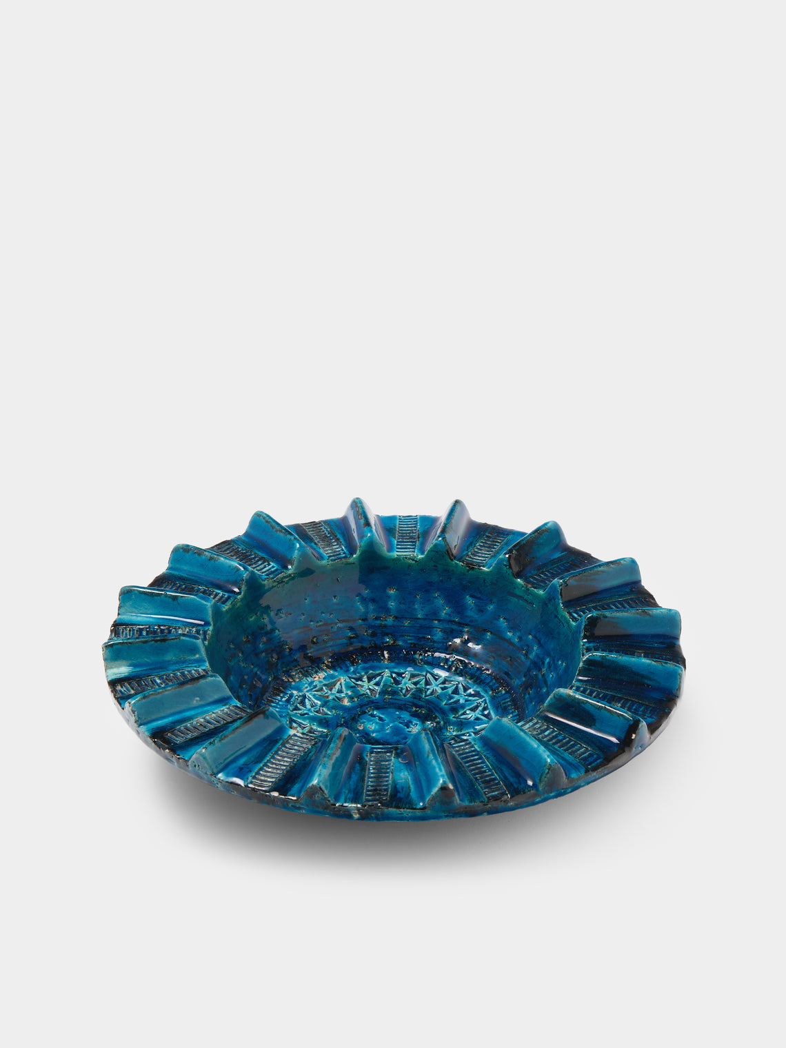 Antique and Vintage - Mid-Century Bitossi Rimini Blu Ceramic Ashtray - Blue - ABASK - 