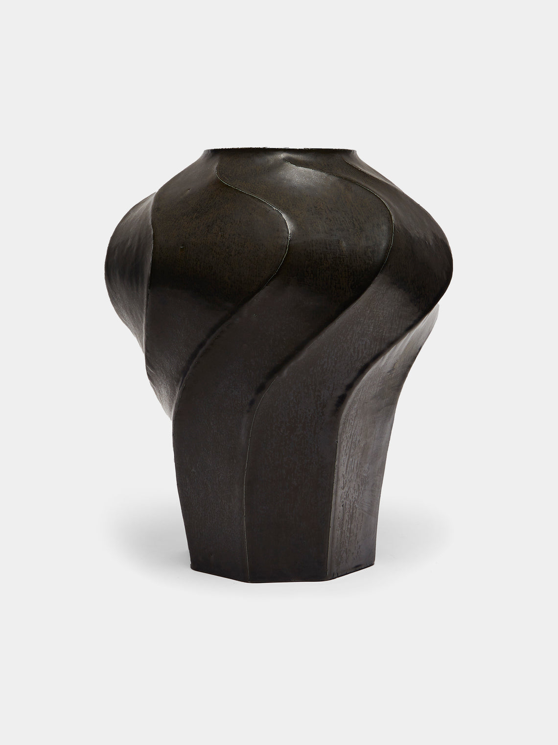 Lee Song-am - Hand-Thrown Stoneware Vase (15.5in/39cm) - Black - ABASK - 