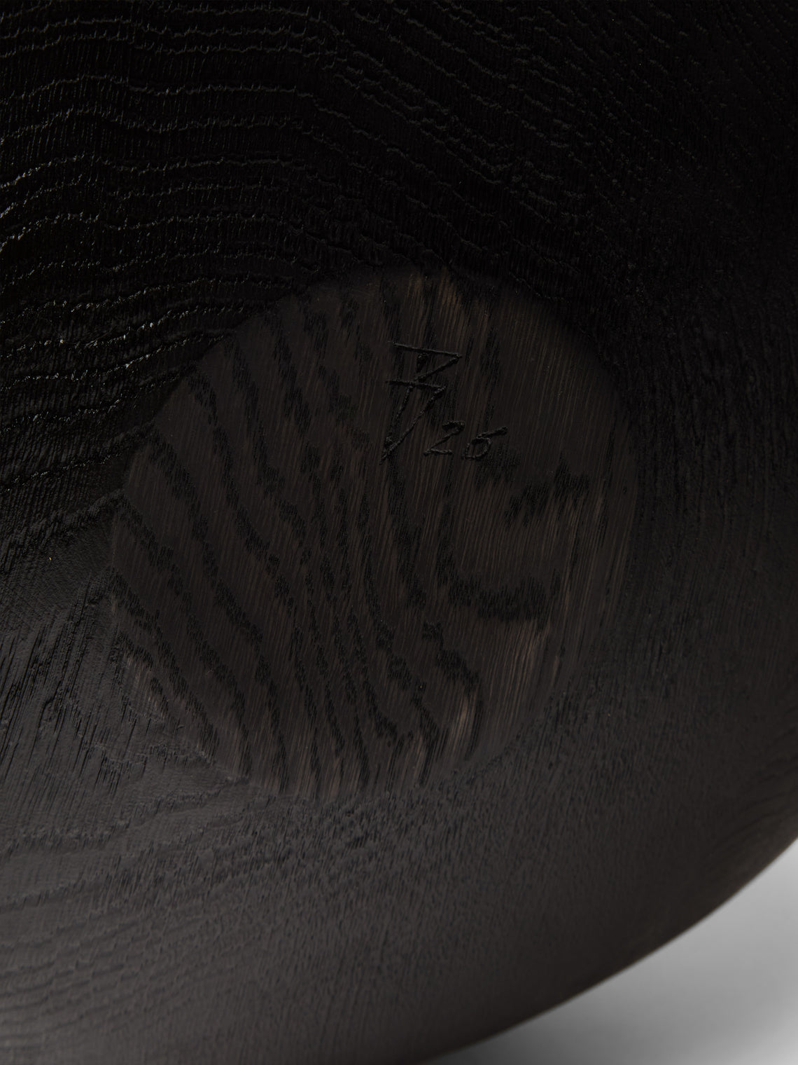 Friedemann Buehler - Hand-Turned Oak Bowl - Black - ABASK