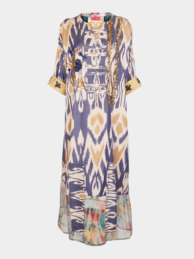 Nazzy Beglari - Hand-Loomed Ikat Silk and Cotton Dress | One Size - Multiple - ABASK - 
