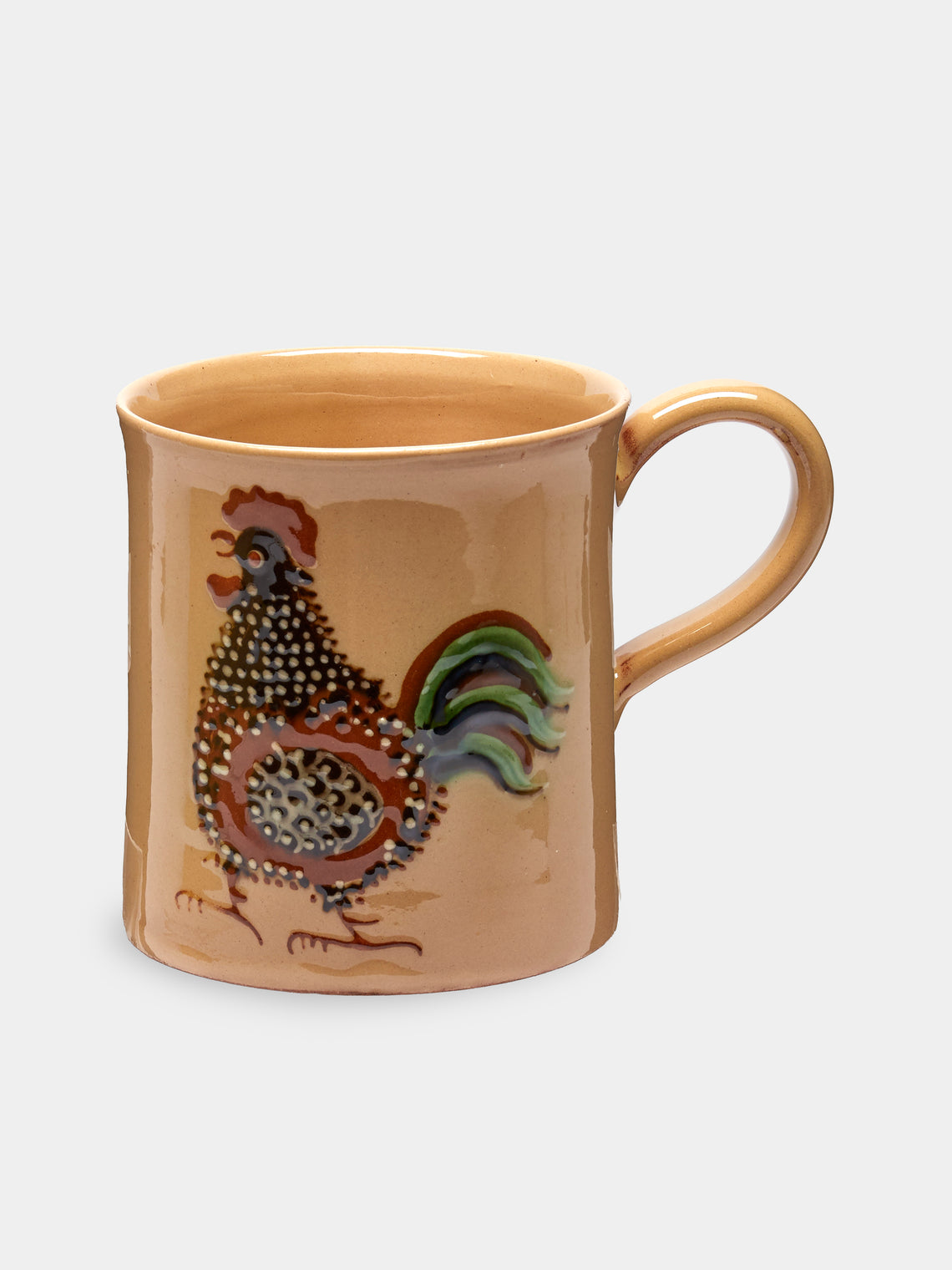 Poterie d’Évires - Animals Hand-Painted Ceramic Mugs (Set of 6) - Cream - ABASK