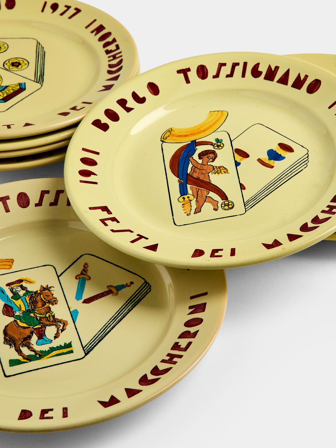 Antique and Vintage - Mid-Century Ceramic Plates (Set of 8) - Multiple - ABASK