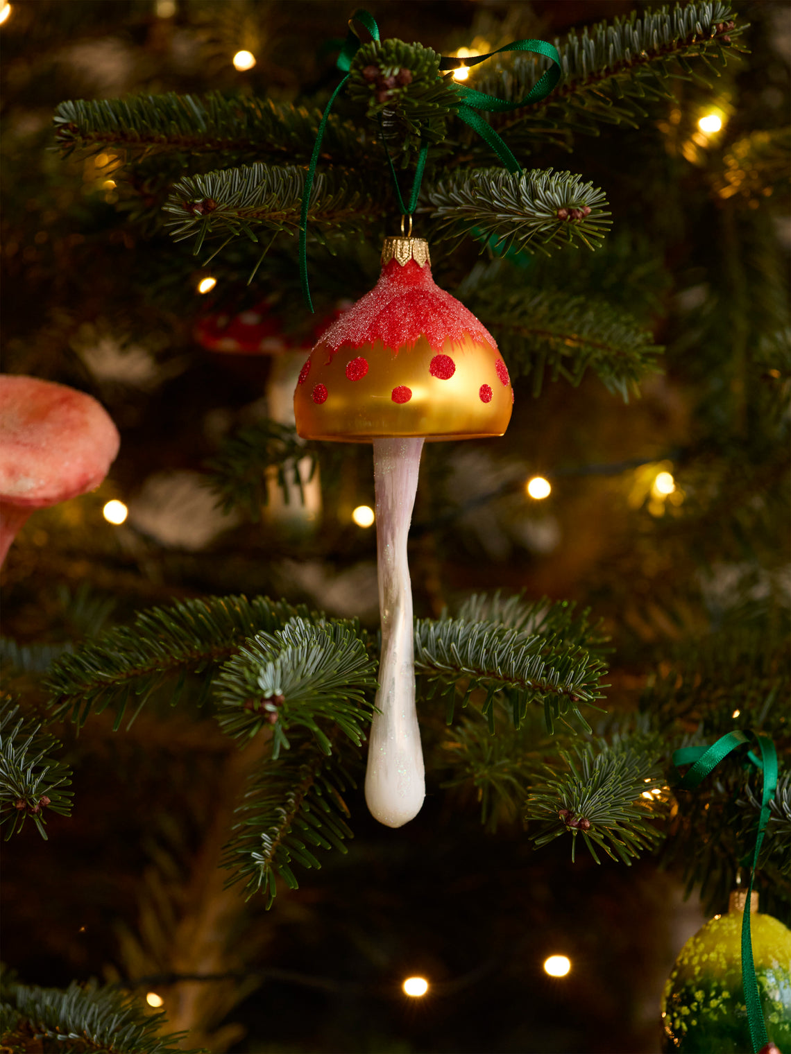 ABASK Decorations - Mushroom Hand-Blown Glass Baubles (Set of 8) - Multiple - ABASK