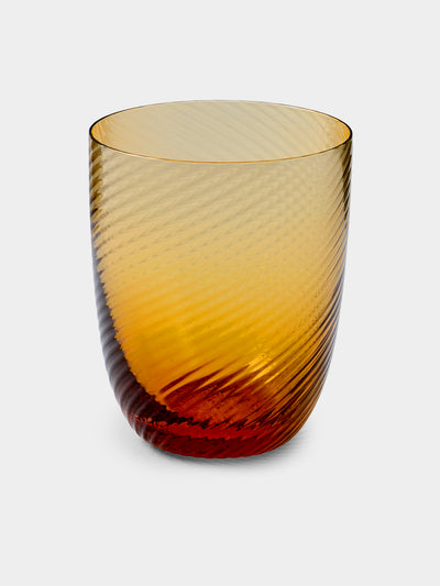 NasonMoretti - | Set of 6 | Idra Hand-Blown Murano Water Glasses - Yellow - ABASK- 