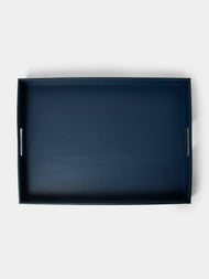 Riviere - Barcelona Water-Resistant Leather Tray (25in/63.5cm) - Navy - ABASK - 