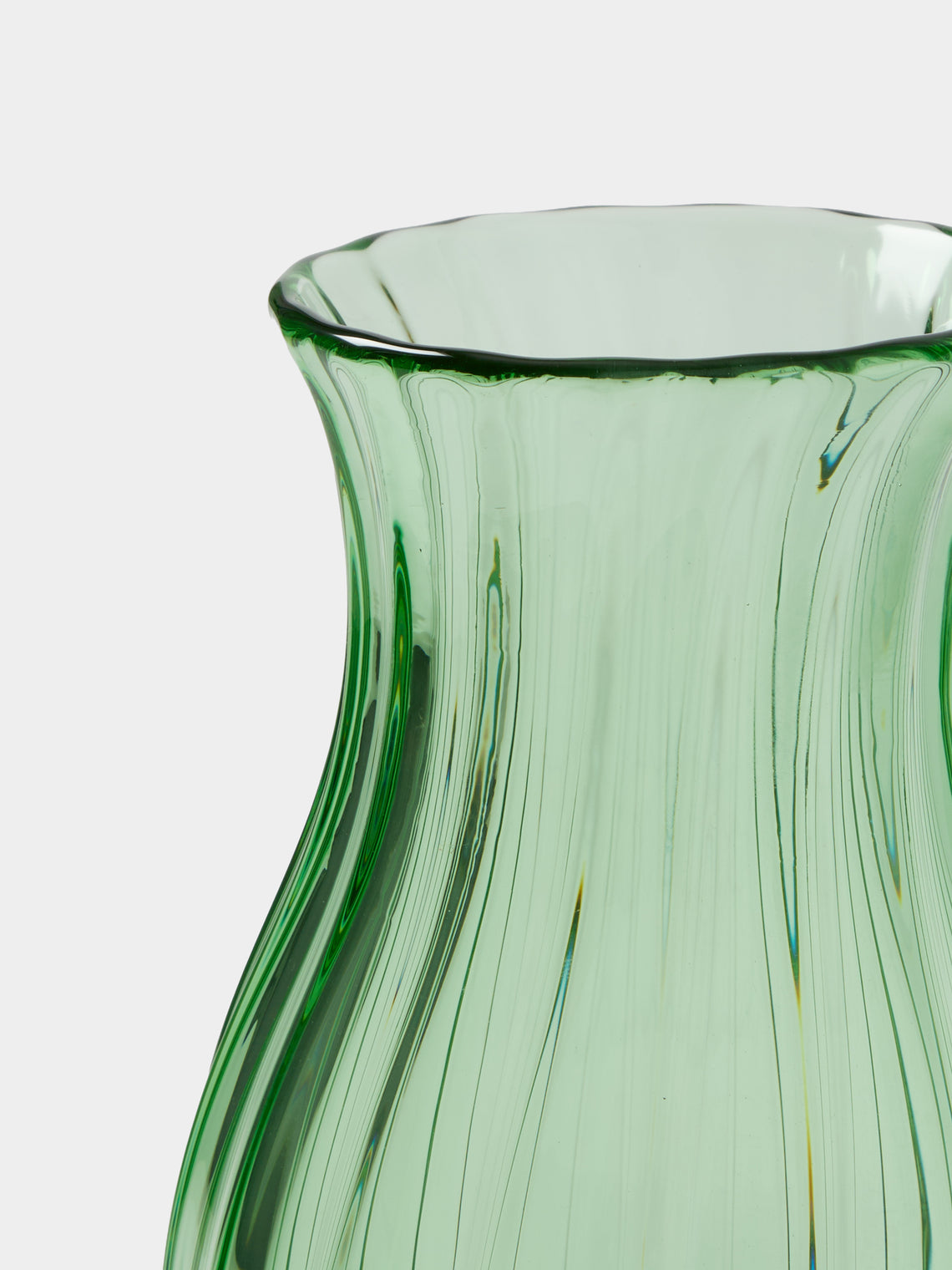 Yali Glass - Wave Hand-Blown Murano Glass Lantern - Green - ABASK