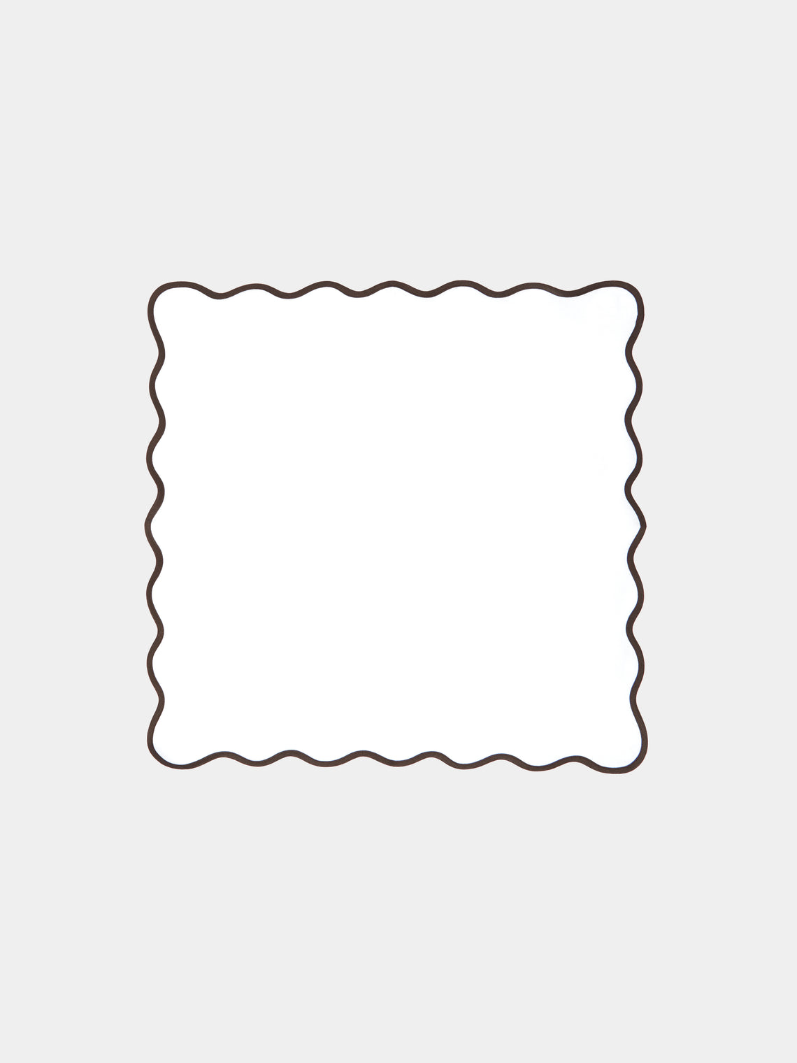 Angela Wickstead - Chiara Scalloped Linen Napkins (Set of 4) - Brown - ABASK