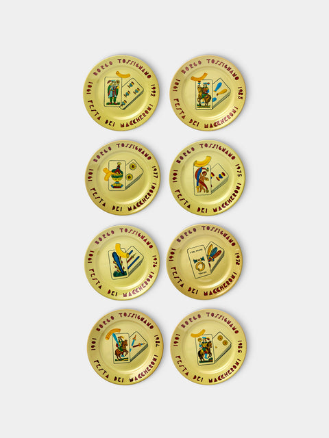 Antique and Vintage - Mid-Century Ceramic Plates (Set of 8) - Multiple - ABASK - 