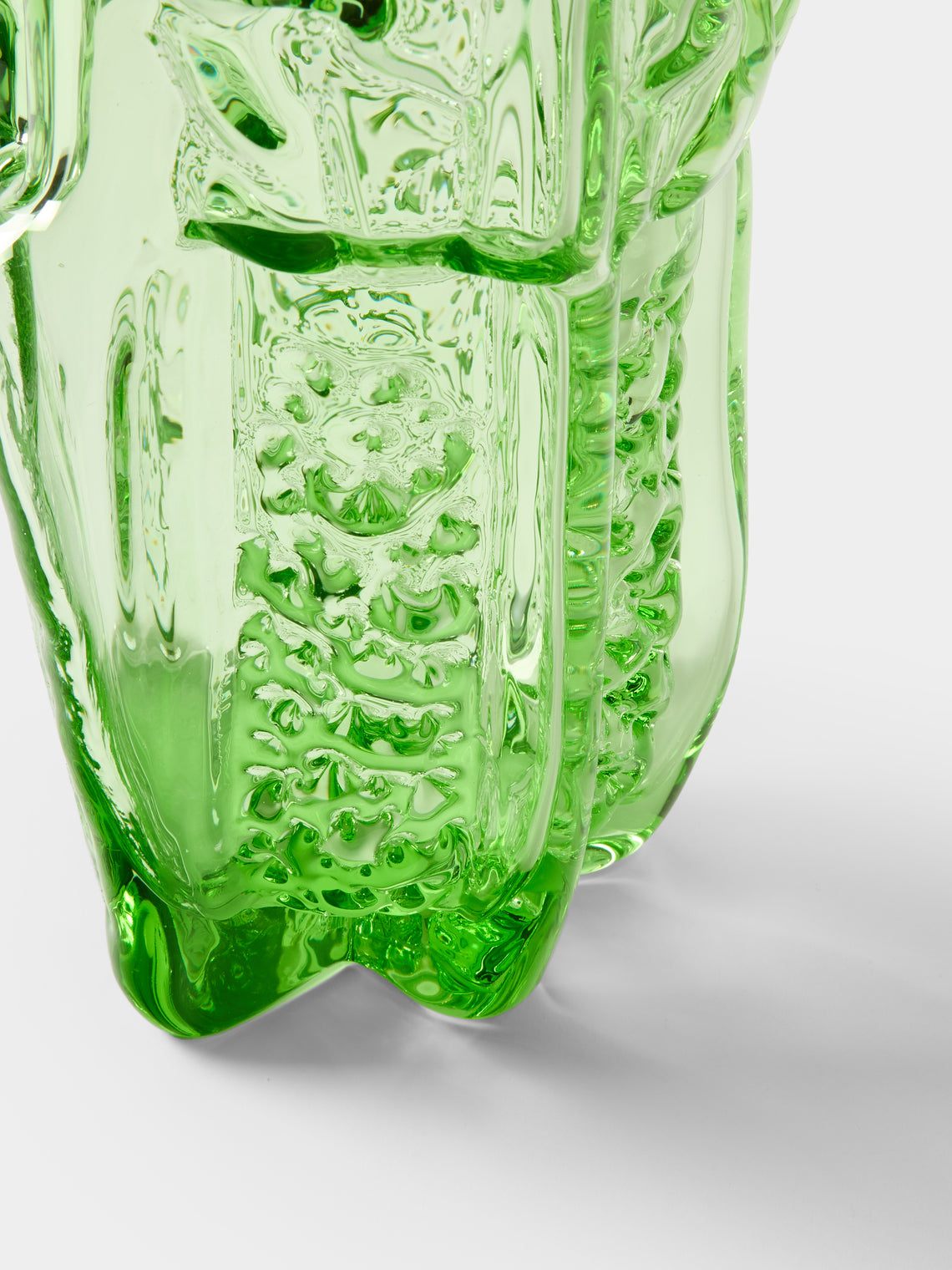 Hana Hillerová - Remix Hand-Blown Glass Vessel (13.5in/35cm) - Green - ABASK