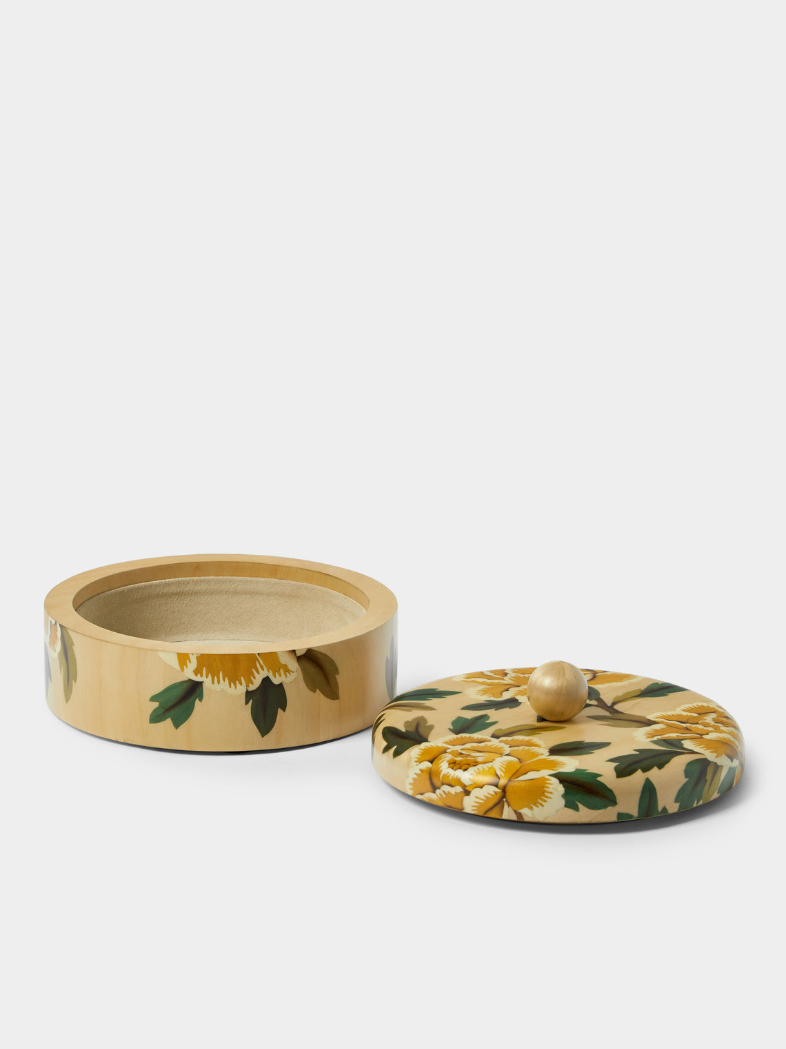 Silvia Furmanovich - Peonies Marquetry Wood Box - Multiple - ABASK