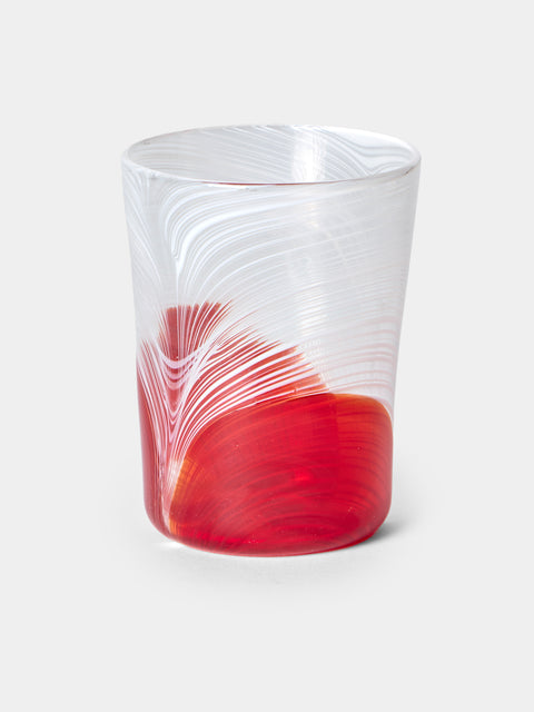 Droulers - Hand-Blown Murano Glass Tumbler - Red - ABASK - 