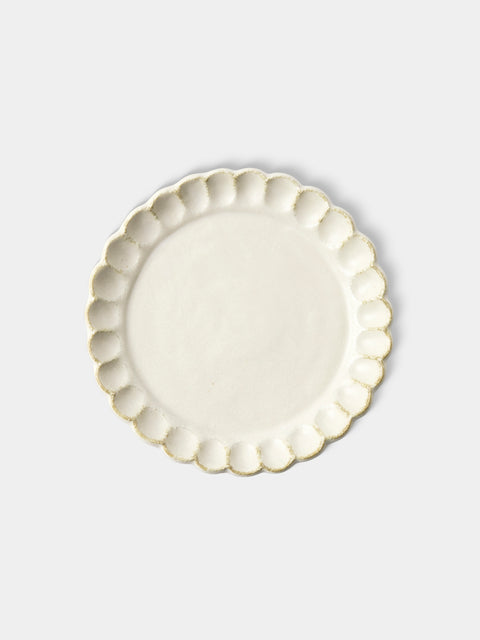 Kaneko Kohyo - Coco Ceramic Bread Plates – 7in/17.5cm (Set of 4) - White - ABASK - 