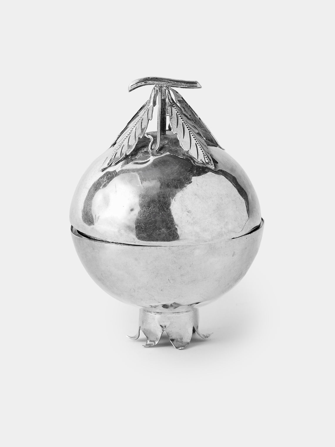 Antique and Vintage - 1900s Solid Silver Pomegranate Beetle Box - Silver - ABASK - 