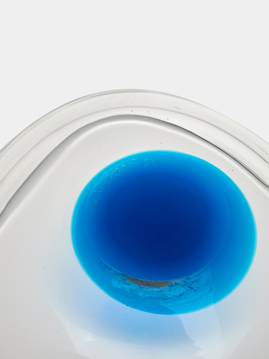 Antique and Vintage - 1980s Venini Murano Glass Ashtray - Blue - ABASK