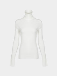 Arch4 - Izzy Baby Goat Cashmere Rollneck Top | Size: S - Cream - ABASK - 