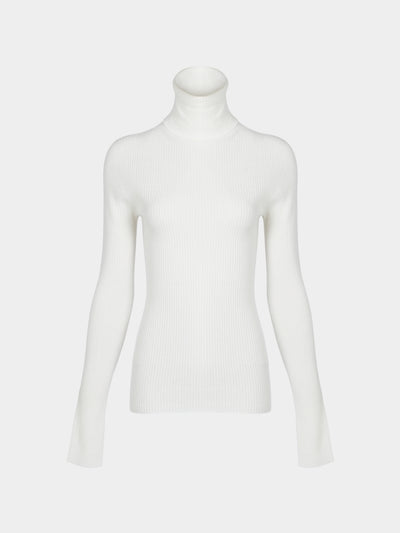 Arch4 - Izzy Baby Goat Cashmere Rollneck Top | Size: S - Cream - ABASK - 